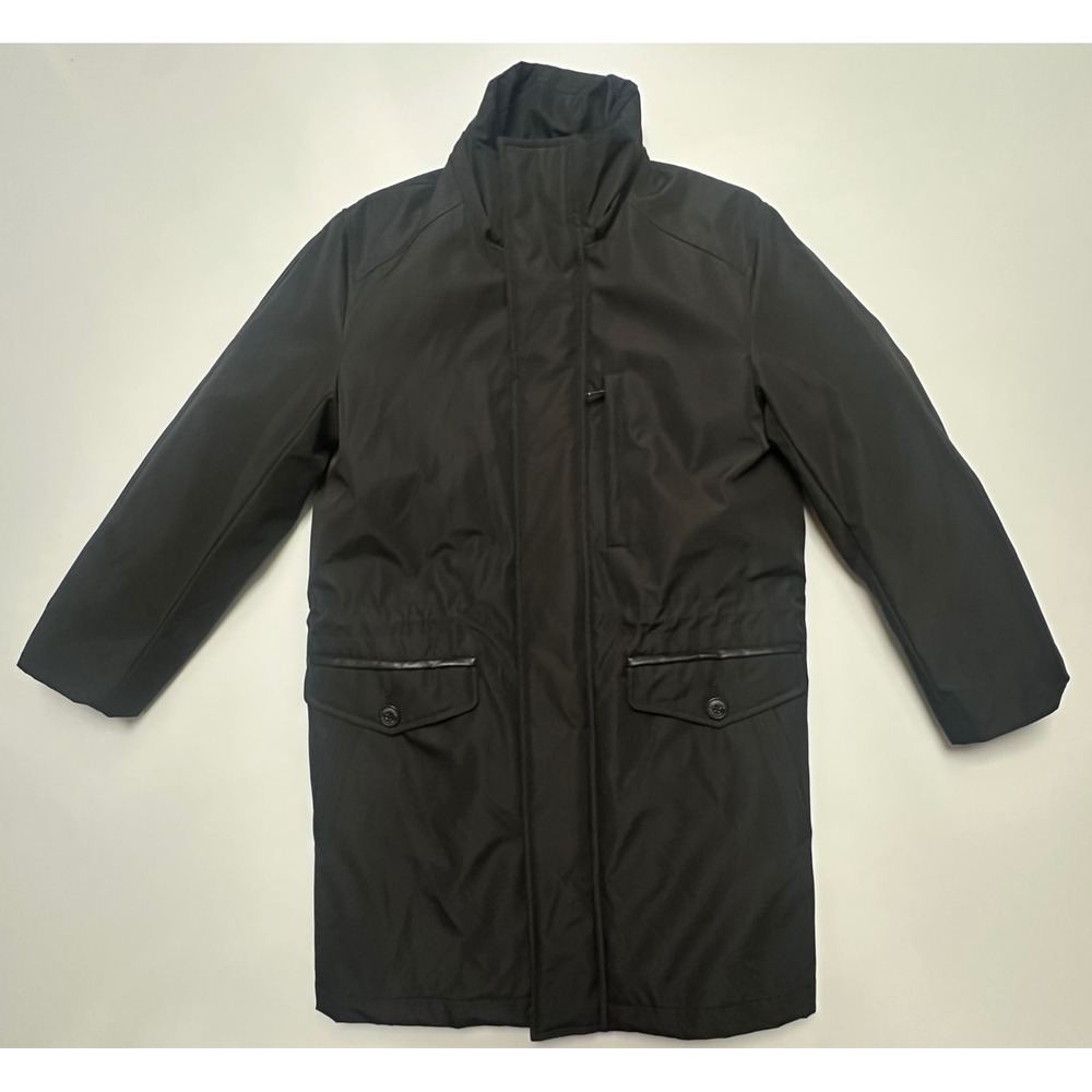 Cole Haan Signature Mens Quilted Lined Parka Jacket Black Size Small S NO HOOD